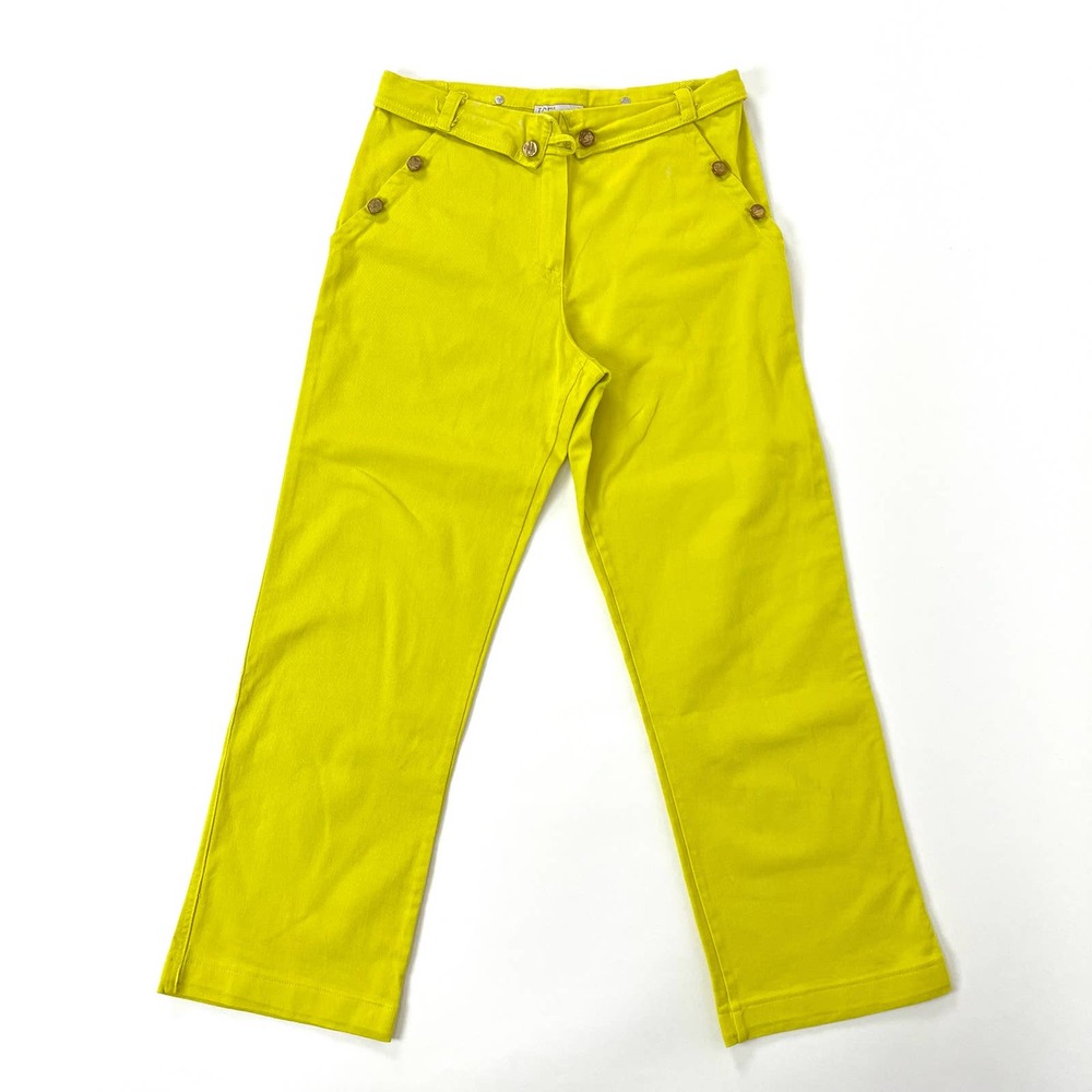 Ice Ice by Iceberg Lime Green/Yellow Cropped Jeans